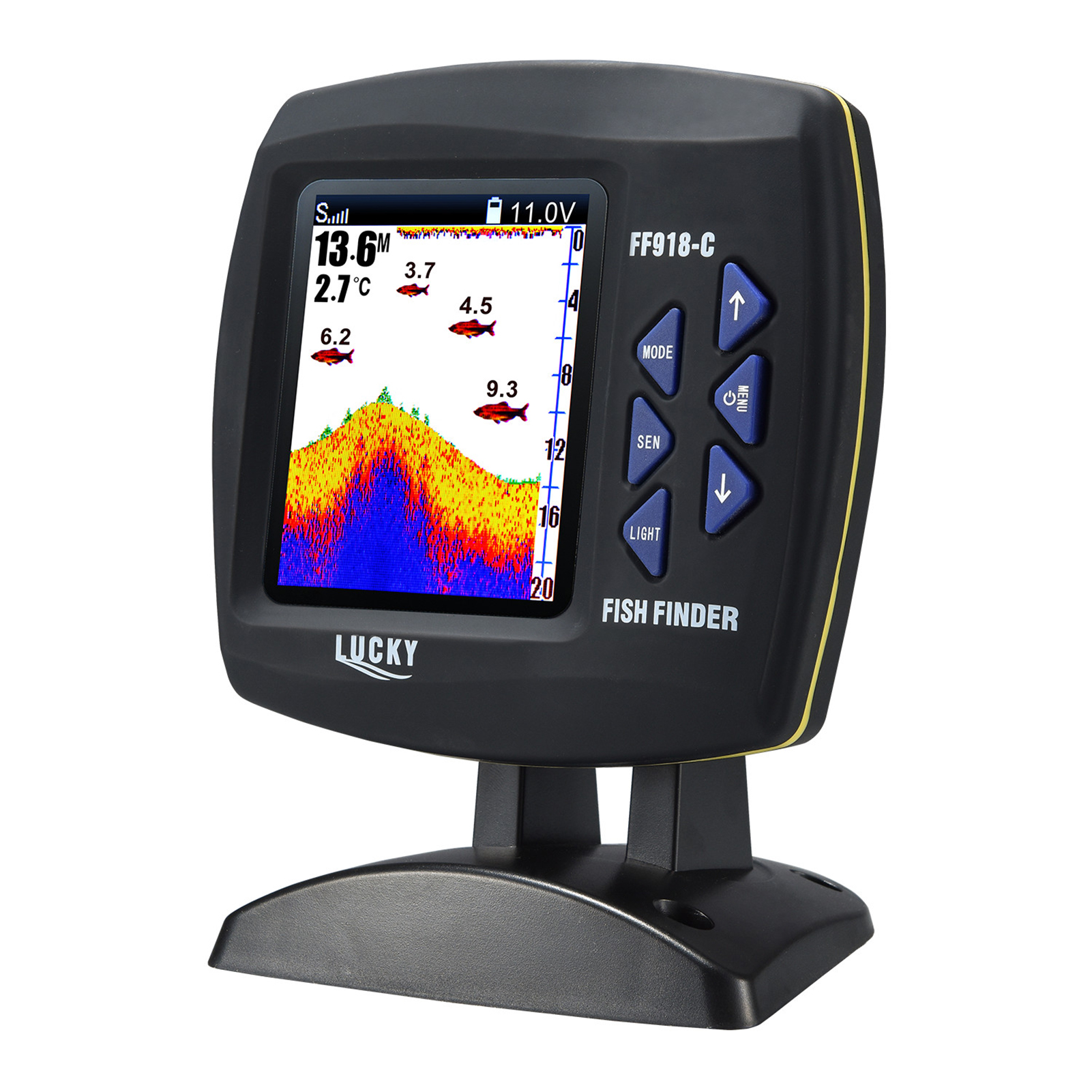 Fishing Depth Finder - Fish Finder Wired Transducer Sensor Fishfinder