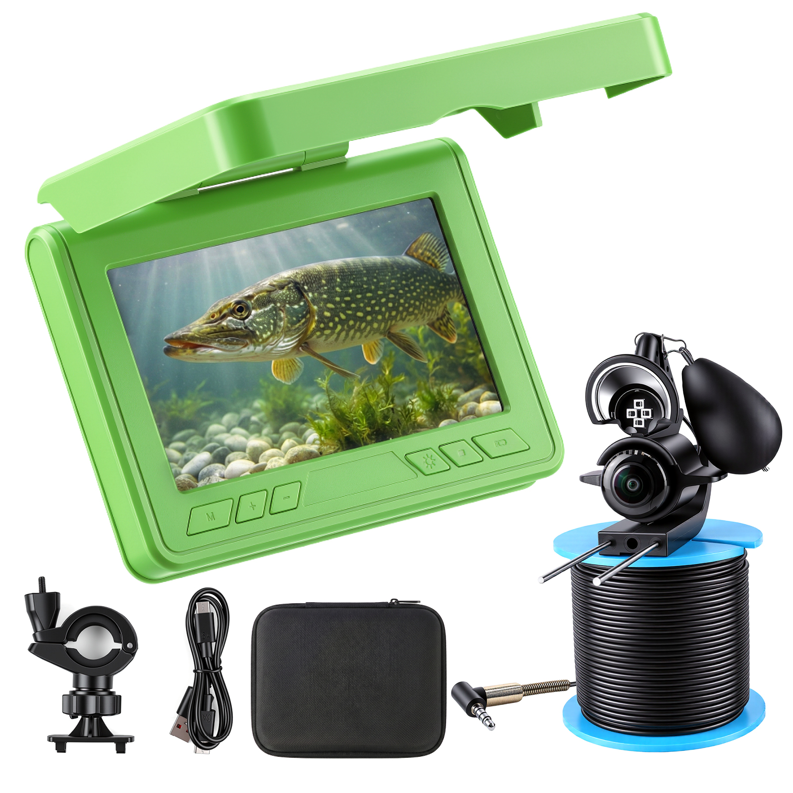 Fishing Depth Finder - Portable Underwater Visual Fish Finder 4.3