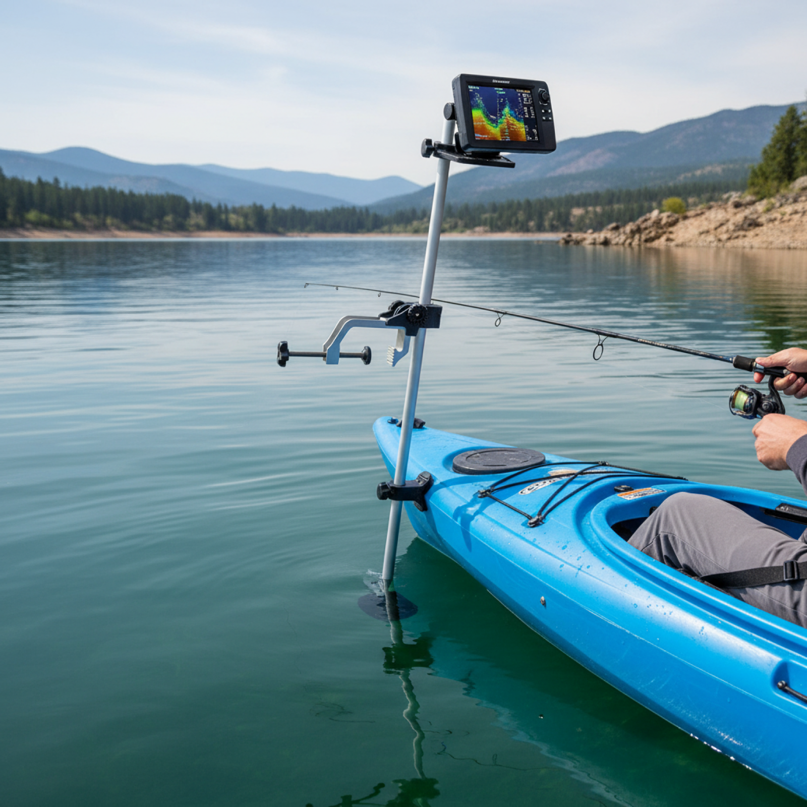 Fish Finder Mount - Kayak Fish Finder Mount Versatile Height