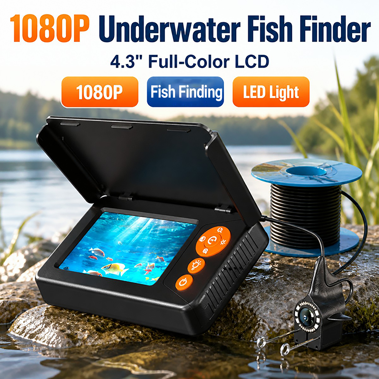 Fishing Depth Finder - Fish Finder Underwater Camera 1080P HD