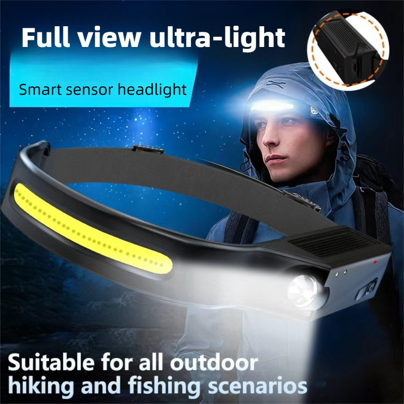 Fish Finder Battery - LED Sensor Headlamp Built-in Battery USB