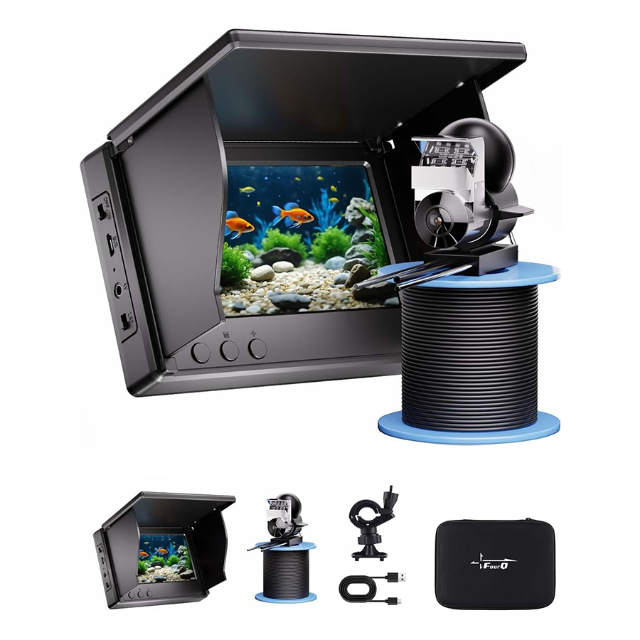 Fishing Depth Finder - FOURQ Handheld 1080P 4.3'' LCD Fish