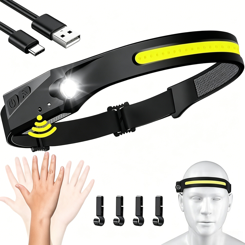 Fish Finder Battery - Sensor Headlamp LED Head Flashlight Rechargeable