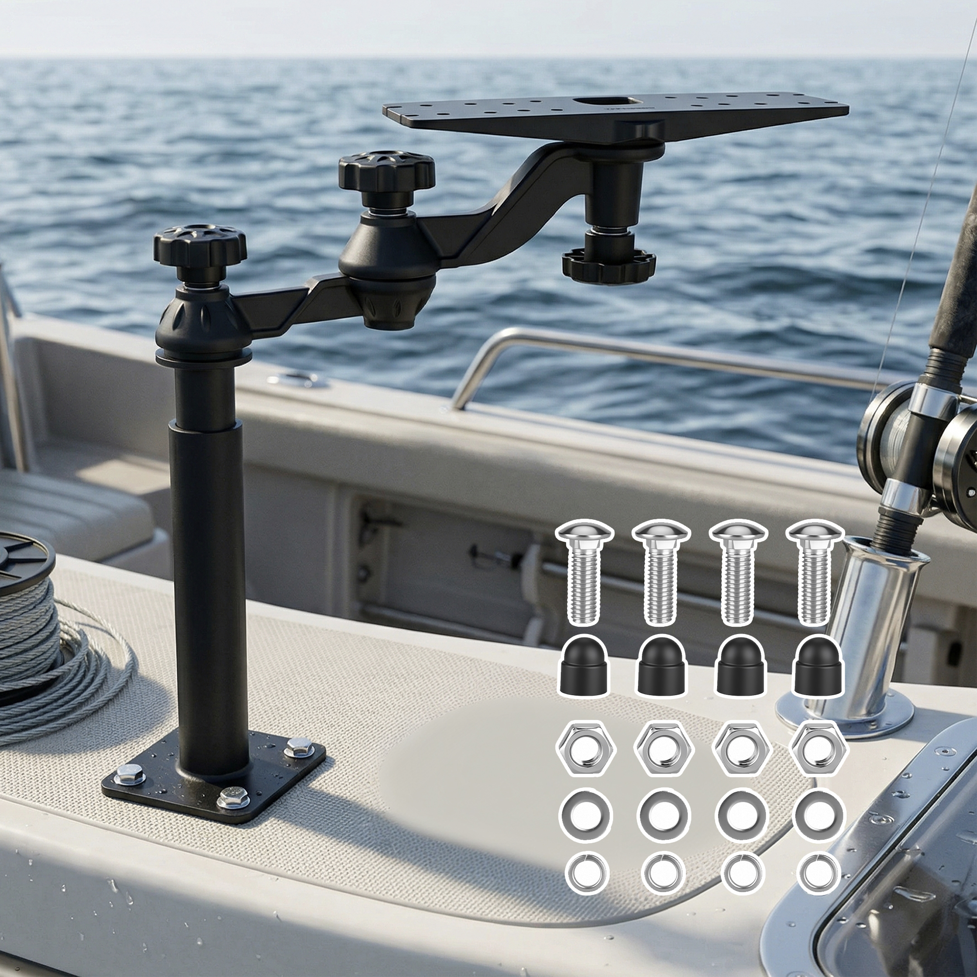 Telescoping Fish Finder Mount  - đánh giá và giá Fish Finder