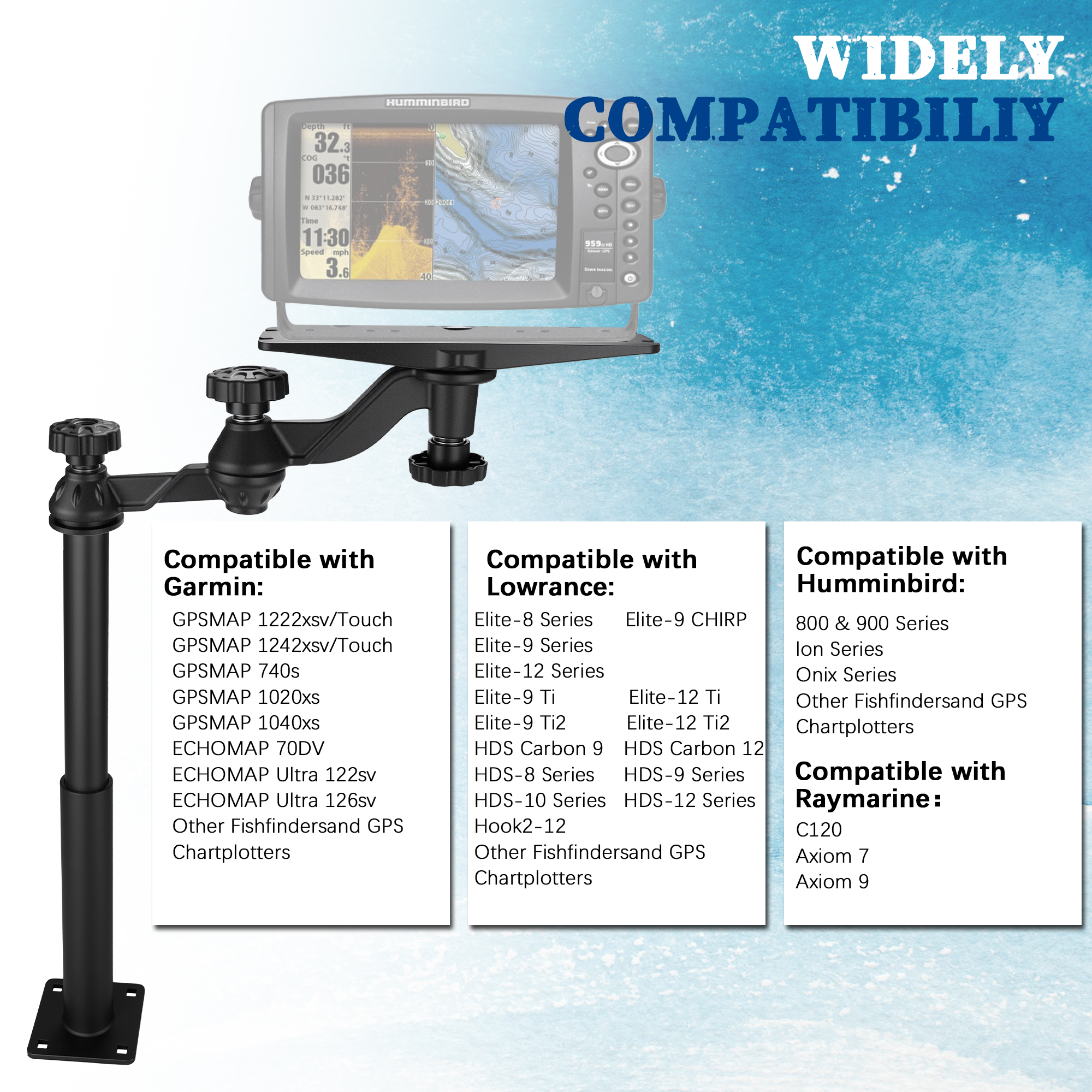 Telescoping Fish Finder Mount  - đánh giá và giá Fish Finder