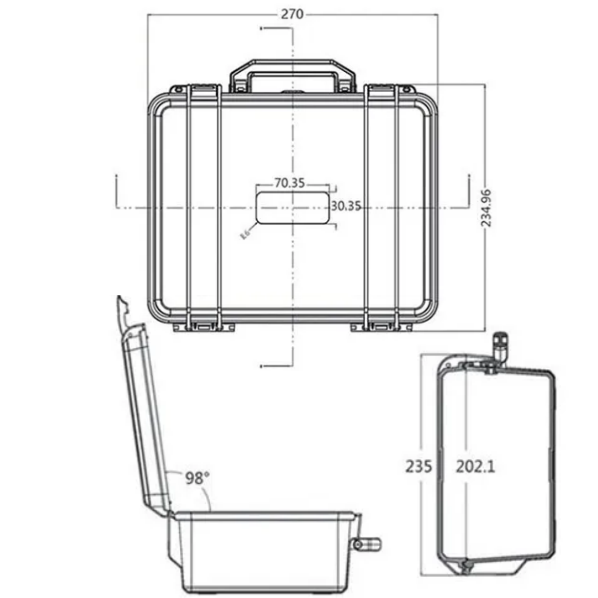 Hard Shell Waterproof Organize - đánh giá và giá Fish Finder Case