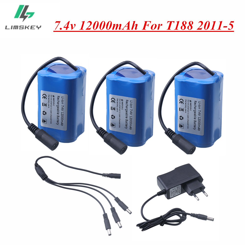 7.4V 12000mAh Battery with USB - đánh giá và giá Fish Finder Charger
