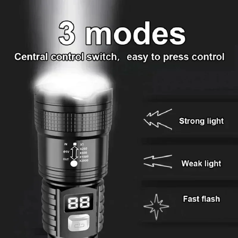 Rechargeable LED Flashlight 10 - đánh giá và giá Fishing Light