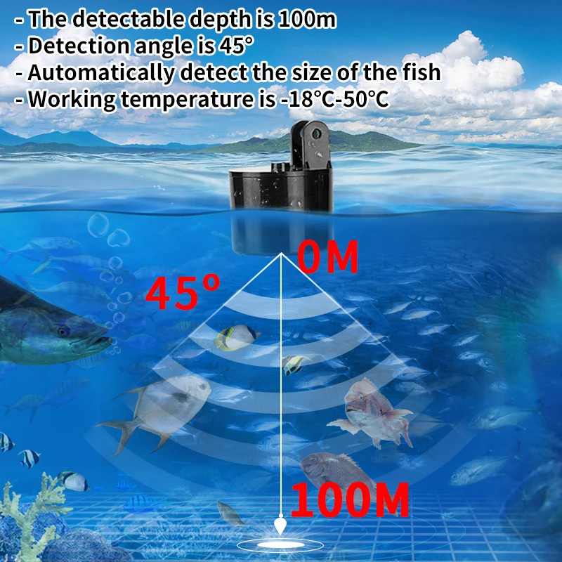 Alarm 100M Portable Sonar Fish - đánh giá và giá Fish Finder Transducer