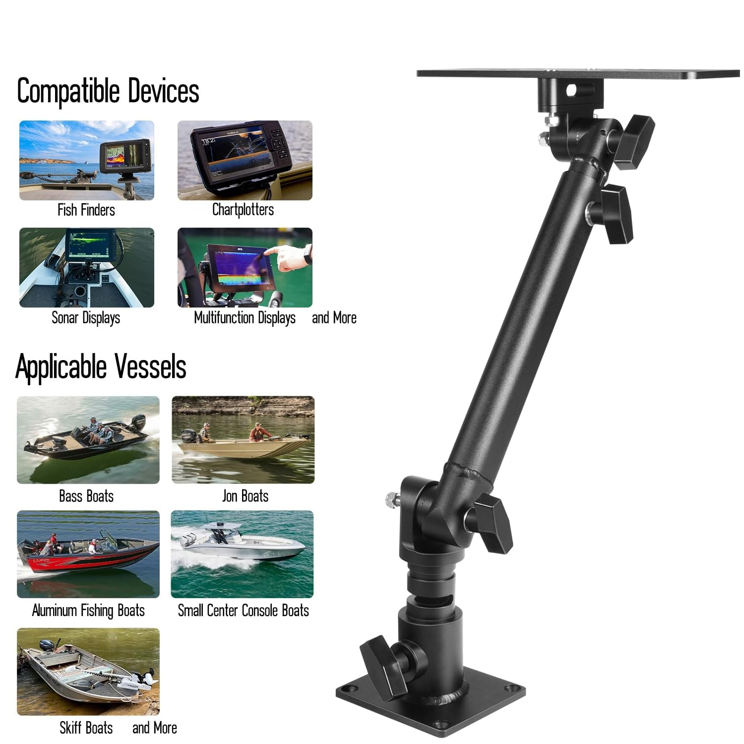 Marine Anodized Aluminum Monit - đánh giá và giá Fish Finder Mount