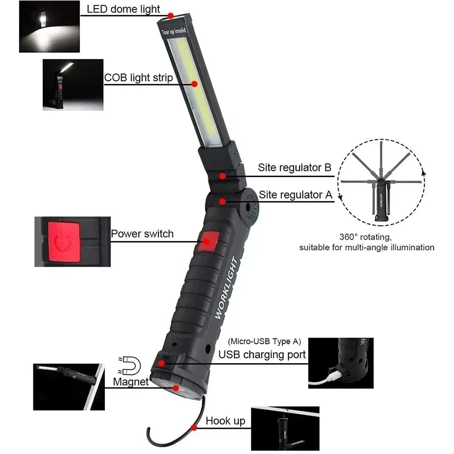 Rechargeable Magnetic Work Lig - đánh giá và giá Fishing Light