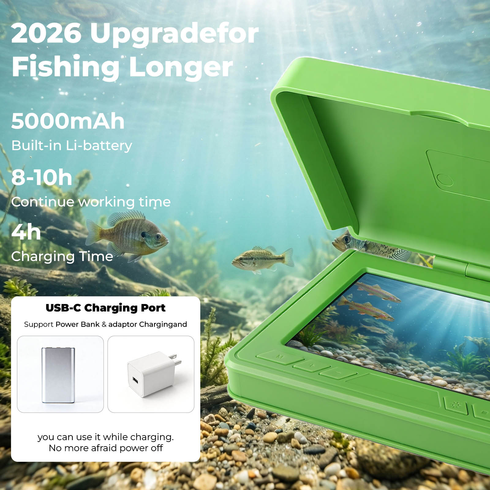 Portable Underwater Visual Fis - đánh giá và giá Fishing Depth Finder