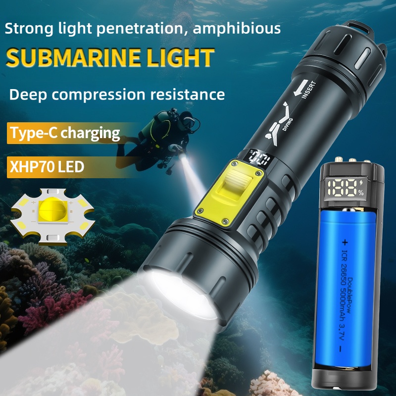 New XHP70 Diving Flashlight IP - đánh giá và giá Fishing Light