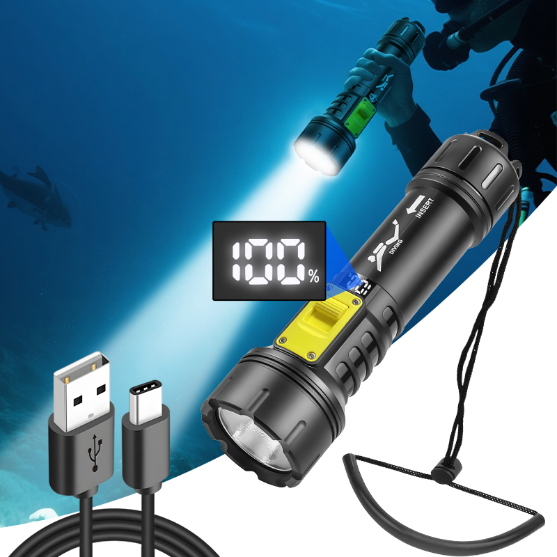 New XHP70 Diving Flashlight IP - đánh giá và giá Fishing Light