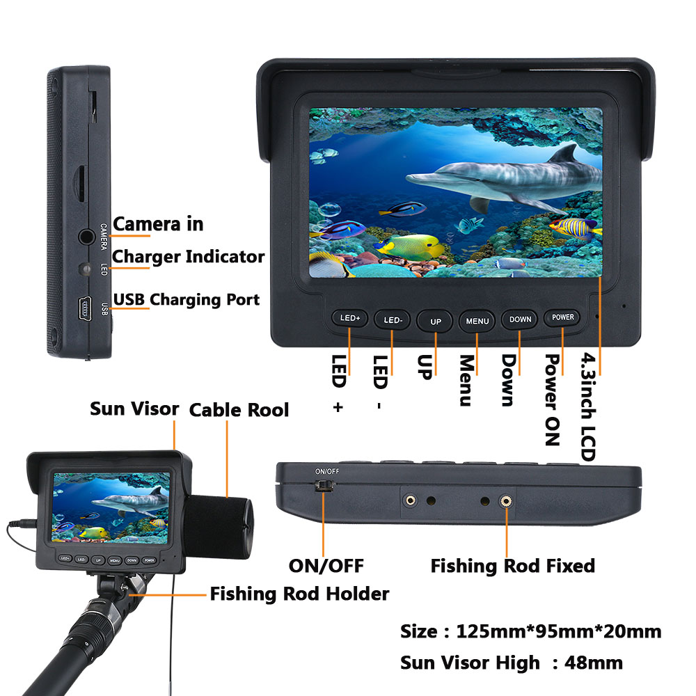 15M 1200TVL Underwater Fishing - đánh giá và giá Fish Finder Cable