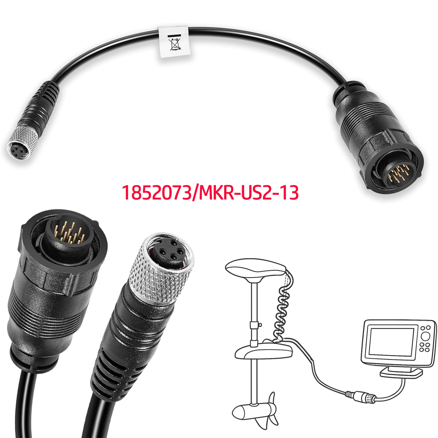 For Minn Kota MKR-US2-13 Unive - đánh giá và giá Fish Finder Cable