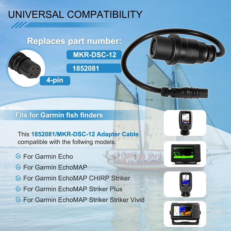 1852081 MKR-DSC-12  4-Pin Fish - đánh giá và giá Fish Finder