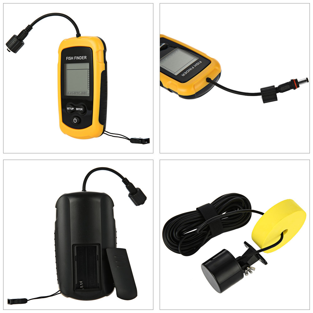 Alarm 100M Portable Sonar Fish - đánh giá và giá Fishing Depth Finder