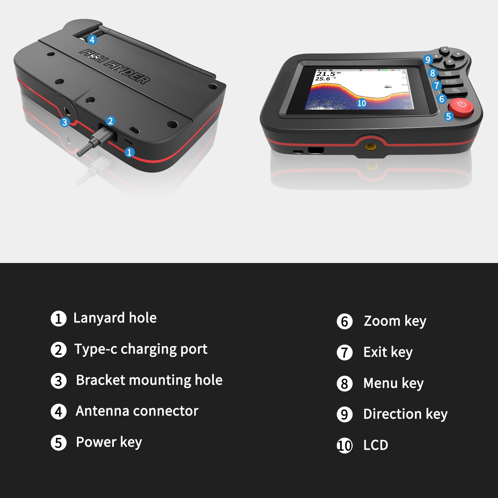 FindFish 200M Portable Fish Fi - đánh giá và giá Fish Finder Transducer