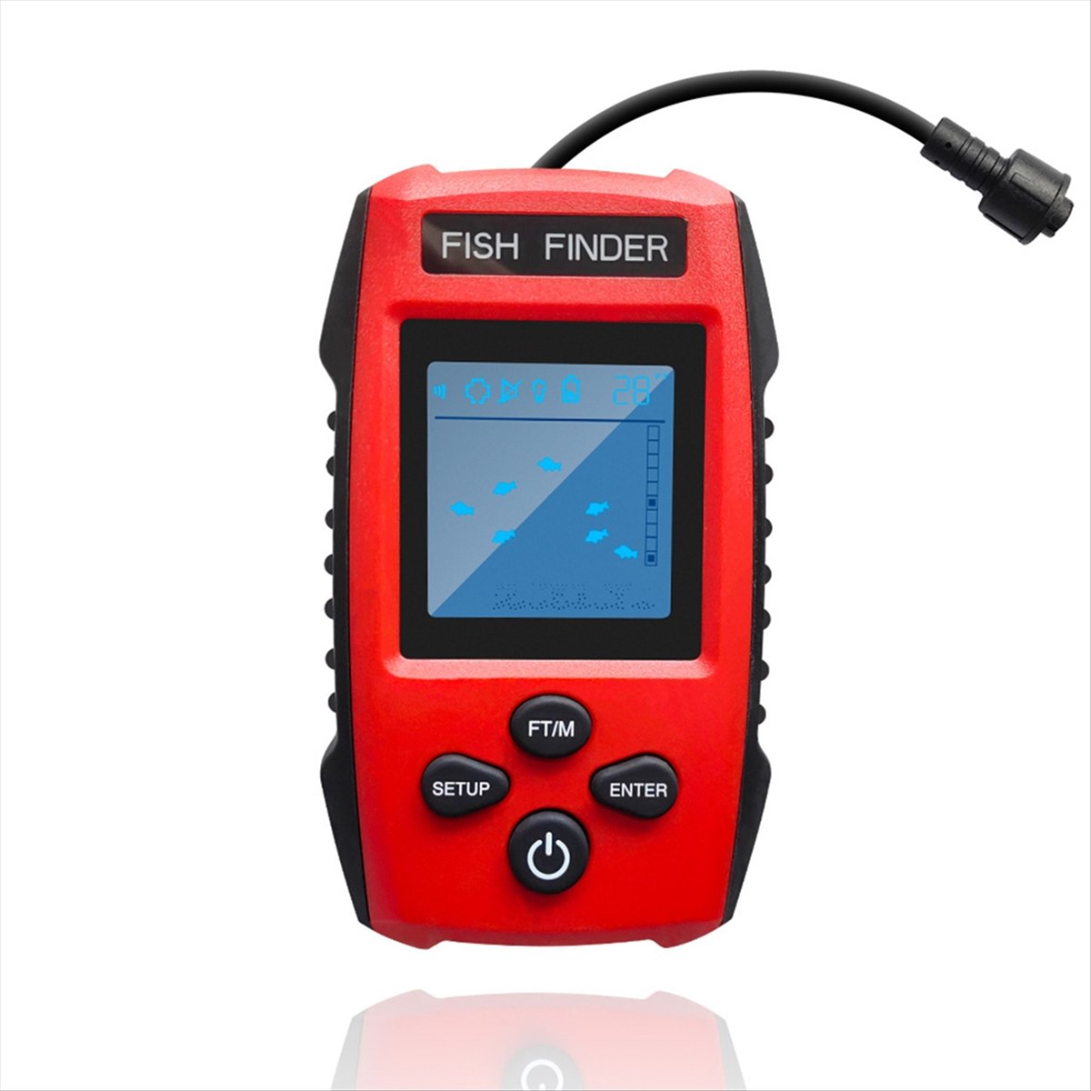 Color LCD Fish Finder Wired So - đánh giá và giá Fish Finder Transducer