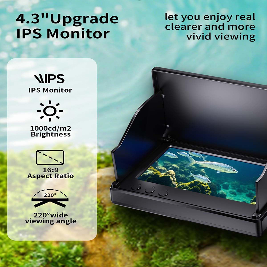 FOURQ Handheld 1080P 4.3'' LCD - đánh giá và giá Fishing Depth Finder