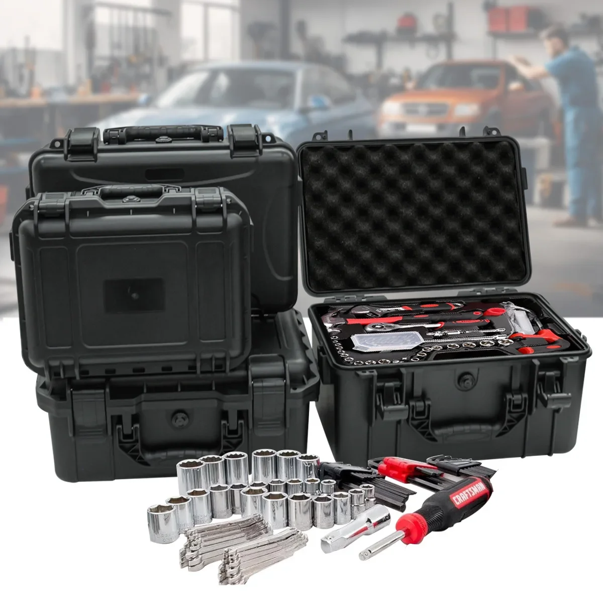 1 portable toolbox with pre cu - đánh giá và giá Fish Finder Case