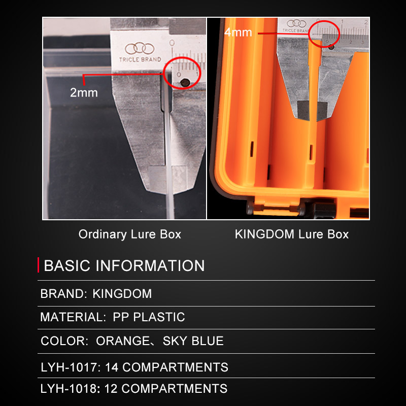 KINGDOM Fishing Tackle Box 12  - đánh giá và giá Fish Finder Case