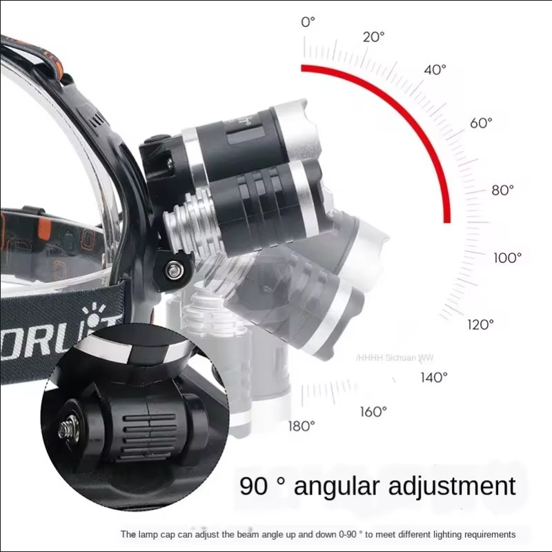 High Power LED Headlamp 18650  - đánh giá và giá Fish Finder Battery