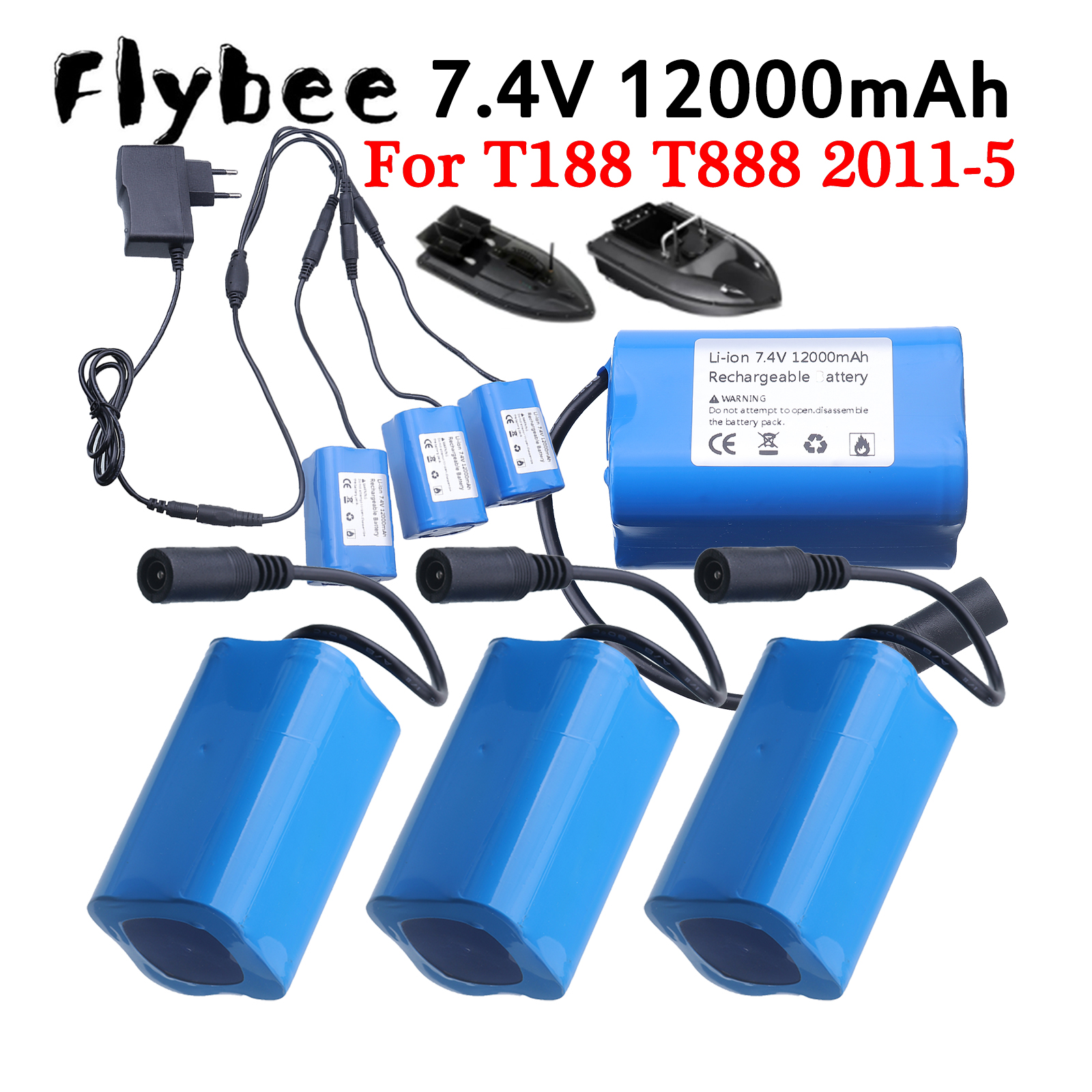 7.4V Rechargeable Bait Boat Bo - đánh giá và giá Fish Finder Battery