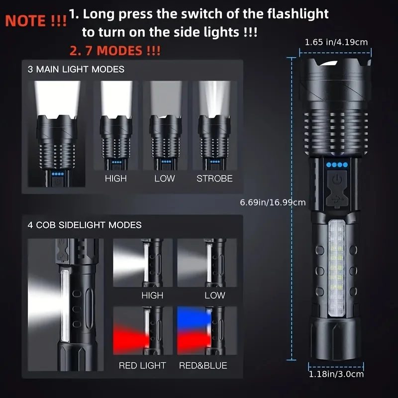 Powerful LED Flashlight Batter - đánh giá và giá Fishing Light