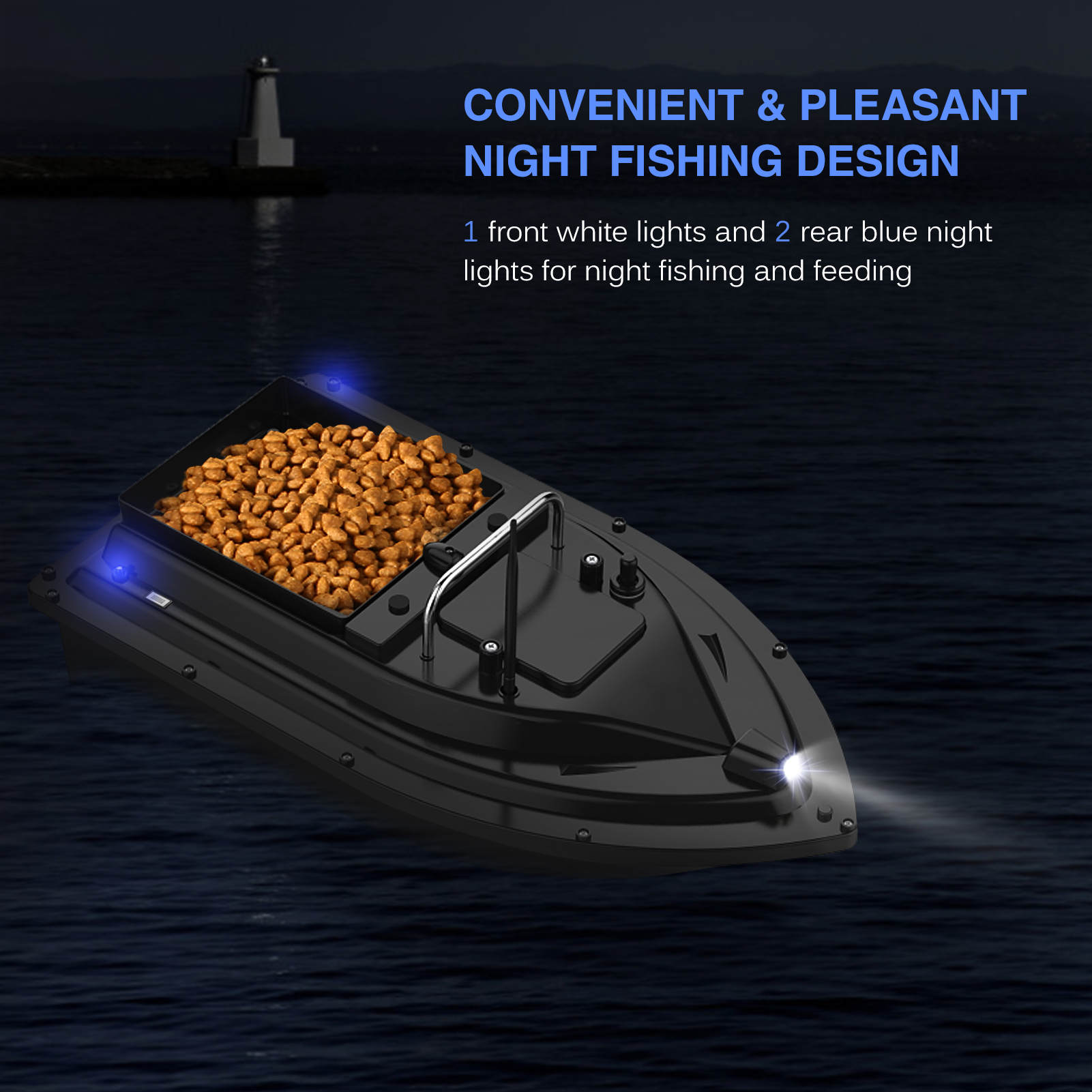 D16E GPS Fishing Bait Boat wit - đánh giá và giá Fishing Gps